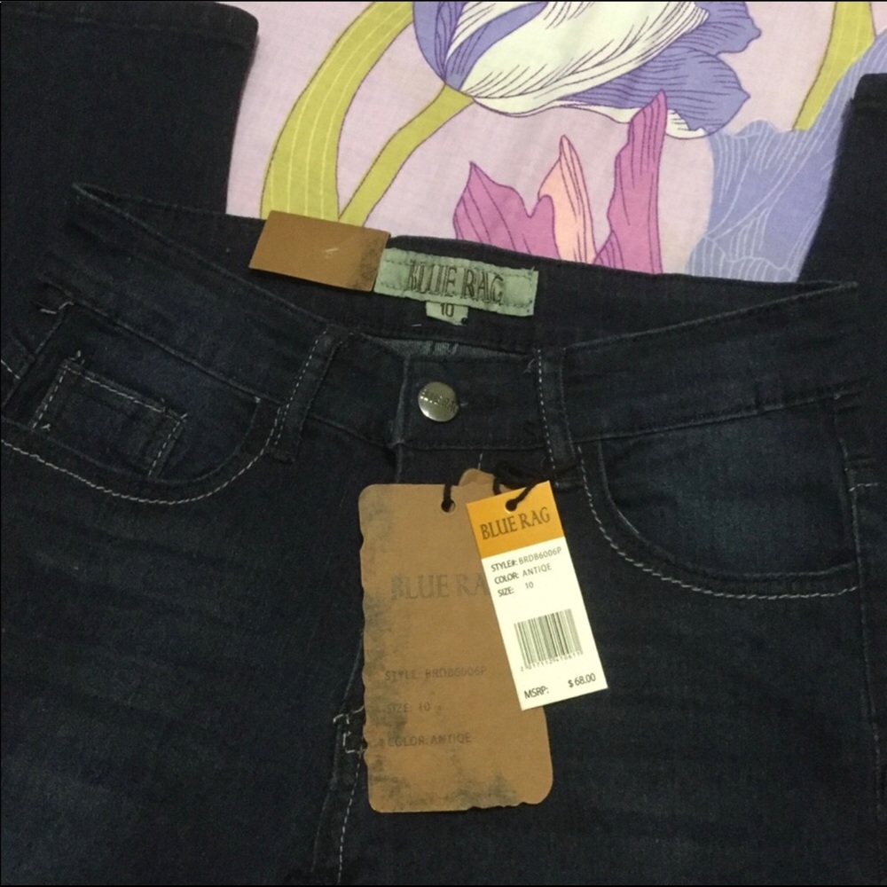 NWT Blue Rag Girl’s Skinny flex Stretch Blue Jeans Size 10 - Picture 2 of 7